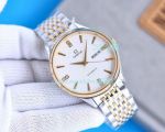 Replica Omega White Dial Two Tone Gold Stainless Steel Men's Watch 40mm